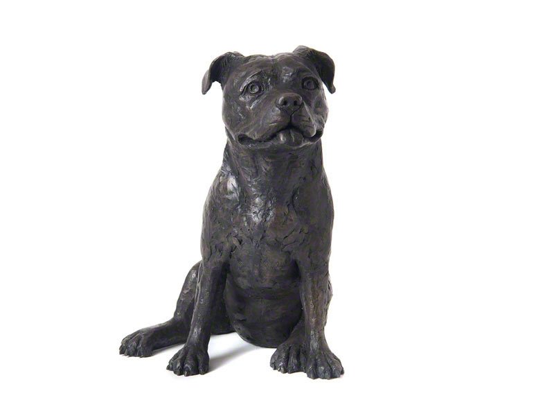 2_PETRIBUTES_CASDO-STA-BRZ.jpg Beautiful figurine Staffordshire Bull Terrier dog urns for pet Staffie dog ashes. Can be personalised.