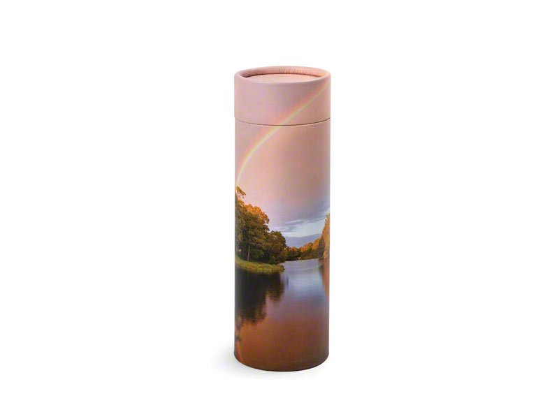 2_TRIBUTES_SCATTER-TUBE_RAINBOW-LAKE_RANGE_STRAI.jpg Scatter Tube ashes scattering urn container. Petributes are the creators of the original Scattering Tubes in the widest range of sizes and designs available. Bespoke and branded designs by arrangement