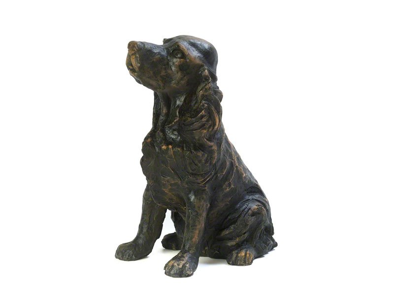 3_PETRIBUTES_CASDO-SPAN-BRZ.jpg Beautiful figurine Spaniel dog urns for pet dog ashes. Cocker Springer Clumber Sussex. Can be personalised.