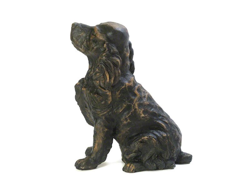 4_PETRIBUTES_CASDO-SPAN-BRZ.jpg Beautiful figurine Spaniel dog urns for pet dog ashes. Cocker Springer Clumber Sussex. Can be personalised.