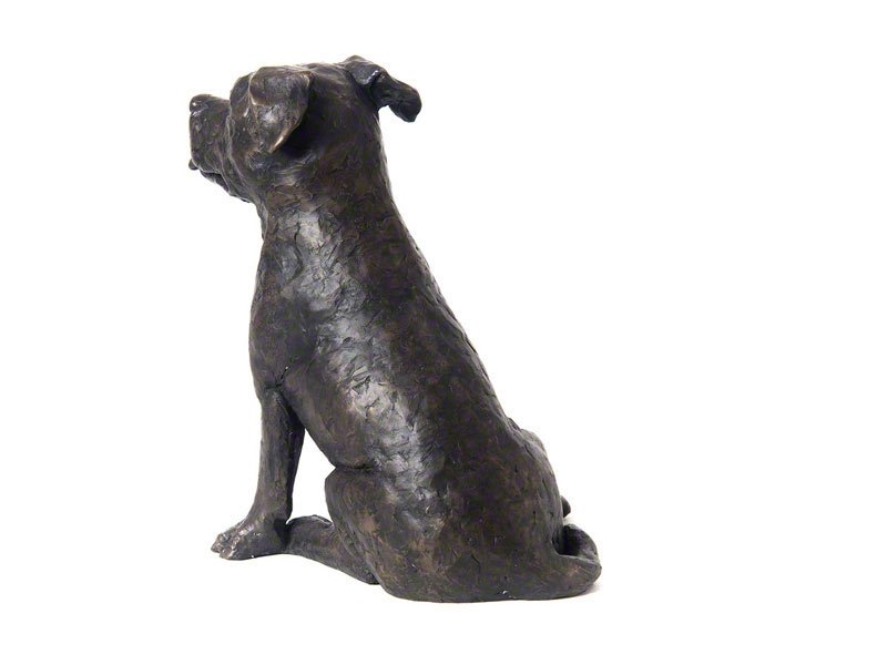 7_PETRIBUTES_CASDO-STA-BRZ.jpg Beautiful figurine Staffordshire Bull Terrier dog urns for pet Staffie dog ashes. Can be personalised.