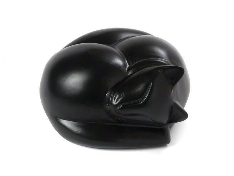 Beautiful carved wooden figurine Sleeping Cat urns for pet cat ashes. Can be personalised.