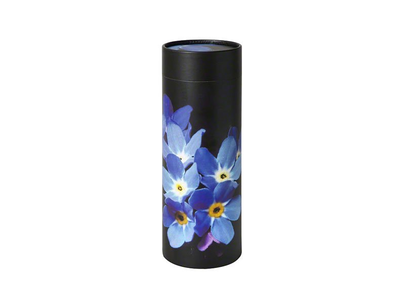 PETRIBUTES_SCATTER-TUBE_FORGET-ME-NOT-DK_05-3790-240 Scatter Tube pet ashes scattering urn in forget-me-not design