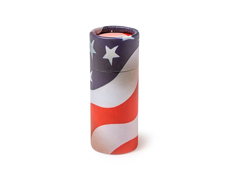 PETRIBUTES_SCATTER-TUBE_PATRIOT_00 Scatter Tube ashes scattering urn container. Patriot design. Scatter Tube ashes scattering urn container. Petributes are the creators of the original Scattering Tubes in the widest range of sizes and designs available. Bespoke and branded designs by arrangement